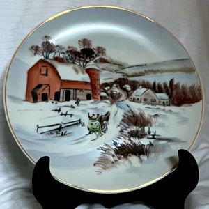 Norcrest Japan Winter Scenic Farm (Vintage 1950)